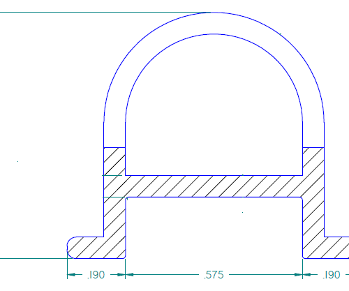 BAL D Shaped Seal G5 Slide 0.800" X 0.955" X 25' 21100021